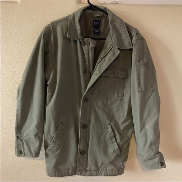 Green Button Zip Jacket - Picture 2 of 5